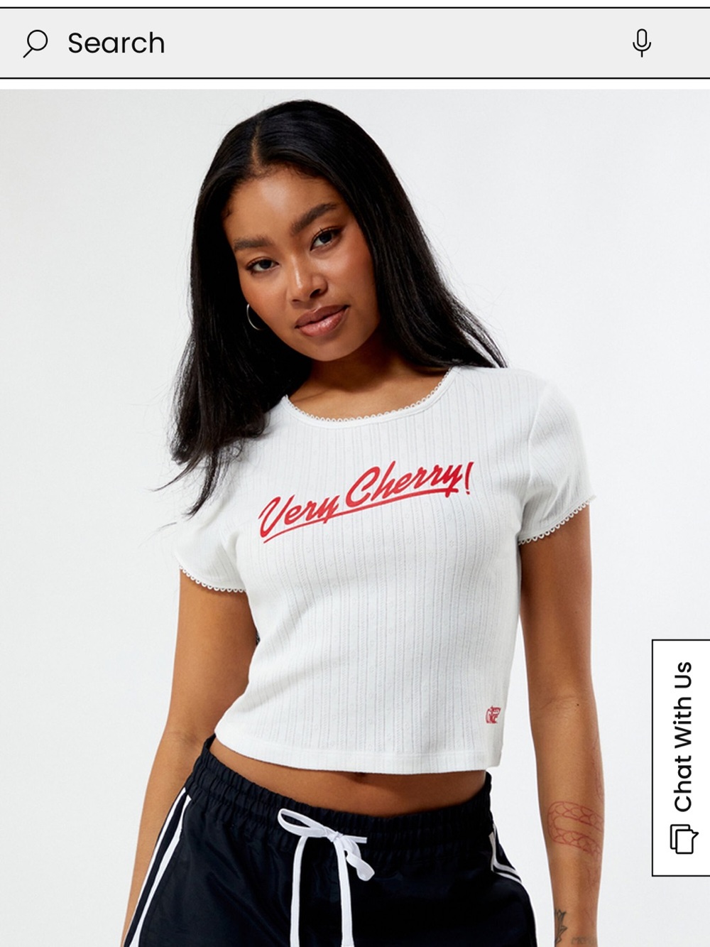 Coca Cola By PacSun Cherry Coke Pointelle T-Shirt